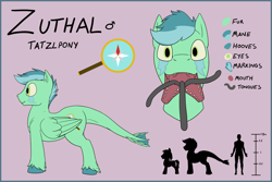 Size: 3000x2000 | Tagged: safe, artist:theandymac, imported from derpibooru, oc, oc only, oc:zuthal, monster pony, original species, tatzlpony, cutie mark, mawshot, no source available, open mouth, reference sheet, size comparison, tentacle tongue, tentacles