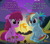 Size: 905x800 | Tagged: safe, artist:nightmaremoons, imported from derpibooru, berry punch, rainbow dash, pony, ask pun, alternate hairstyle, ask, campfire, dialogue, duo, female, fire, mare, show accurate