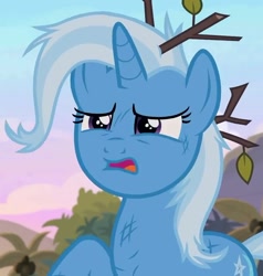 Size: 682x715 | Tagged: safe, imported from derpibooru, screencap, trixie, pony, unicorn, road to friendship, bruised, cute, diatrixes, female, mare, messy mane, sad, sadorable, solo