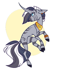 Size: 1280x1600 | Tagged: safe, artist:ask-azalea-grey, imported from derpibooru, oc, oc only, hybrid, pony, unicorn, zebra, zebracorn, zony, curved horn, ear piercing, earring, horn, jewelry, piercing, simple background, solo, transparent background