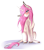 Size: 2683x3017 | Tagged: safe, artist:allisonbacker, artist:mewblades, imported from derpibooru, oc, oc only, oc:tarot, classical unicorn, pony, unicorn, blushing, cloven hooves, curved horn, digital art, ear piercing, female, floppy ears, freckles, horn, leonine tail, long mane, long tail, mare, palomino, piercing, pink mane, simple background, solo, transparent background, unshorn fetlocks