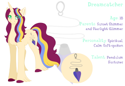 Size: 1512x1040 | Tagged: safe, artist:clay-bae, artist:nobleclay, imported from derpibooru, oc, oc only, oc:dreamcatcher, pony, unicorn, colored hooves, colored pupils, female, magical lesbian spawn, offspring, parent:starlight glimmer, parent:sunset shimmer, parents:shimmerglimmer, simple background, solo, transparent background, unshorn fetlocks