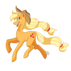 Size: 800x800 | Tagged: safe, artist:pizzapupperroni, imported from derpibooru, applejack, earth pony, pony, applejack's hat, cowboy hat, cutie mark, female, hat, looking at you, mare, open mouth, simple background, solo, transparent background