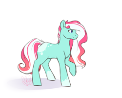 Size: 1000x800 | Tagged: safe, artist:mah521, imported from derpibooru, oc, oc only, oc:sweet mint, earth pony, pony, female, mare, simple background, solo, white background