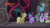 Size: 600x338 | Tagged: safe, imported from derpibooru, screencap, applejack, fluttershy, pinkie pie, rainbow dash, rarity, spike, twilight sparkle, alicorn, earth pony, pegasus, pony, unicorn, school raze, animated, female, flying, gates of tartarus, mare, pizza delivery, pizza head, pizza pie, tartarus, twilight sparkle (alicorn)