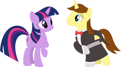 Size: 3591x1979 | Tagged: safe, artist:porygon2z, imported from derpibooru, twilight sparkle, oc, oc:hocus pocus, canon x oc, female, hocusparkle, male, simple background, straight, transparent background