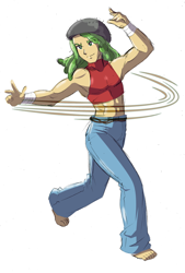 Size: 2118x3127 | Tagged: safe, artist:danmakuman, imported from derpibooru, sandalwood, equestria girls, abs, armpits, barefoot, clothes, feet, hippie, jeans, male, midriff, pants, simple background, solo, white background