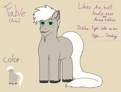 Size: 2900x2200 | Tagged: safe, artist:lazyfable, imported from derpibooru, oc, oc only, oc:lazyfable, pony, beard, facial hair, male, reference sheet, stallion