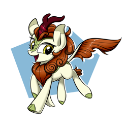 Size: 1200x1200 | Tagged: safe, artist:twilite-sparkleplz, imported from derpibooru, autumn blaze, kirin, sounds of silence, abstract background, awwtumn blaze, cute, female, open mouth, solo