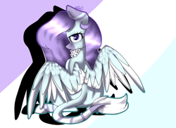 Size: 2500x1818 | Tagged: safe, artist:midnightdream123, imported from derpibooru, oc, oc only, oc:honee bee, pegasus, pony, female, mare, solo, two toned wings