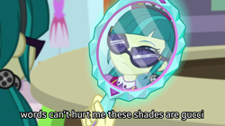 Size: 1823x1024 | Tagged: safe, edit, edited screencap, imported from derpibooru, screencap, juniper montage, equestria girls, mirror magic, spoiler:eqg specials, glasses, gucci, meme, mirror