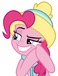 Size: 3000x3881 | Tagged: safe, artist:sollace, imported from derpibooru, pinkie pie, earth pony, pony, best gift ever, .svg available, beanie, clothes, female, hat, plotting, raised eyebrow, rubbing hooves, scarf, show accurate, simple background, smiling, smirk, solo, transparent background, vector, winter outfit