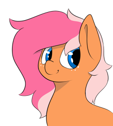 Size: 2700x2982 | Tagged: safe, artist:feelingpeachy, imported from derpibooru, oc, oc only, oc:peachy, pony, bust, cute, happy, male, simple background, solo, stallion, transparent background