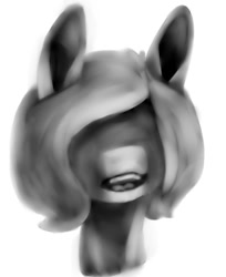 Size: 526x644 | Tagged: safe, artist:tempusfidgets, imported from derpibooru, oc, oc:tempus fidgets, earth pony, pony, blank face, bust, male, monochrome, simple background, solo, surreal