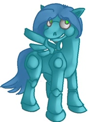 Size: 328x453 | Tagged: safe, artist:tempusfidgets, imported from derpibooru, oc, oc:pegabot, pegasus, pony, robot, robot pony, artificial intelligence, female, simple background, solo