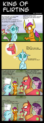 Size: 1000x2800 | Tagged: safe, artist:zouyugi, imported from derpibooru, apple bloom, big macintosh, ocellus, smolder, sugar belle, dragon, engrish, female, male, mare, oops, shipping, straight, sugarmac