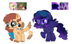 Size: 1453x909 | Tagged: safe, artist:unoriginai, imported from derpibooru, fluttershy, orthros, tantabus, twilight sparkle, oc, oc:orthroshy, oc:twitabus, alicorn, dog, hybrid, adoptable, alicorn oc, crack ship offspring, cute, magical lesbian spawn, multiple heads, nightmare fuel, not salmon, offspring, parent:fluttershy, parent:orthros, parent:tantabus, parent:twilight sparkle, screencap reference, two heads, wat