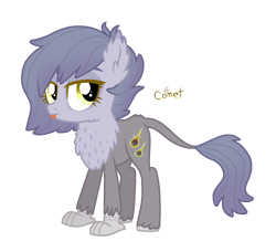 Size: 1361x1243 | Tagged: safe, artist:unoriginai, imported from derpibooru, oc, oc only, oc:comet, hippogriff, hybrid, female, magical lesbian spawn, next generation, offspring, parent:gilda, parent:limestone pie, parents:gildastone, solo