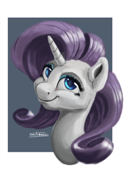 Size: 1700x2200 | Tagged: safe, artist:noctomaeus, imported from derpibooru, rarity, pony, unicorn, bust, female, portrait, solo