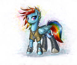 Size: 900x765 | Tagged: safe, artist:asimos, imported from derpibooru, rainbow dash, pegasus, pony, clothes, converse, cute, ear piercing, earring, female, jewelry, looking at you, mare, necklace, piercing, shirt, shoes, smiling, solo