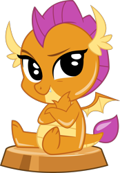 Size: 2292x3287 | Tagged: safe, artist:phucknuckl, imported from derpibooru, smolder, dragon, my little pocket ponies, my little pony pocket ponies, season 8, crossed arms, cute, dragoness, female, high res, simple background, sitting, smolderbetes, solo, transparent background