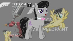 Size: 480x270 | Tagged: safe, artist:forzaveteranenigma, imported from derpibooru, octavia melody, oc, oc:assetto-forza massimo, pony, digital art, forza motorsport 7, watermark