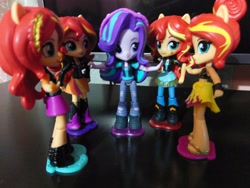 Size: 4000x3000 | Tagged: safe, imported from derpibooru, starlight glimmer, sunset shimmer, equestria girls, equestria girls series, spoiler:eqg specials, clothes, doll, equestria girls minis, irl, multeity, photo, shimmerstorm, swimsuit, toy