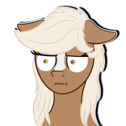 Size: 512x512 | Tagged: safe, artist:darnelg, imported from derpibooru, pony, blaze (coat marking), coat markings, epona, facial markings, i mean i see, meme face, simple background, telegram sticker, the legend of zelda, transparent background