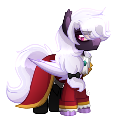 Size: 1153x1189 | Tagged: safe, artist:sugaryicecreammlp, imported from derpibooru, oc, oc only, oc:midnight, bat pony, pony, clothes, male, simple background, solo, stallion, the count of monte cristo, transparent background