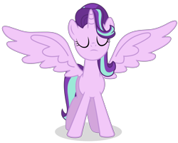 Size: 5600x4500 | Tagged: safe, edit, imported from derpibooru, vector edit, starlight glimmer, alicorn, pony, absurd resolution, alicornified, behold, eyes closed, female, majestic, mare, race swap, simple background, solo, spread wings, starlicorn, transparent background, vector, wings, xk-class end-of-the-world scenario