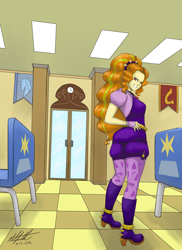 Size: 1400x1920 | Tagged: safe, artist:nlhetfield, imported from derpibooru, adagio dazzle, equestria girls, rainbow rocks, battle of the bands, female, grin, hand on hip, looking at you, smiling, solo