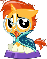 Size: 2645x3306 | Tagged: safe, artist:phucknuckl, imported from derpibooru, part of a set, sunburst, pony, unicorn, my little pocket ponies, my little pony pocket ponies, coat markings, cute, facial hair, glasses, goatee, high res, male, simple background, socks (coat marking), socks (coat markings), solo, sunbetes, transparent background