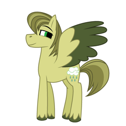 Size: 1472x1472 | Tagged: safe, artist:bolivianite, imported from derpibooru, oc, oc only, pegasus, pony, magical gay spawn, offspring, parent:big macintosh, parent:soarin', parents:soarmac, simple background, solo, unshorn fetlocks, white background