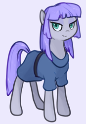 Size: 350x502 | Tagged: safe, artist:nightmare fuel, imported from derpibooru, maud pie, earth pony, pony, cute, female, mare, maudabetes, simple background, smiling, solo, when she smiles