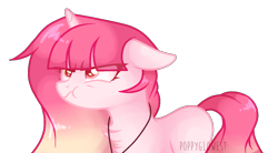 Size: 1443x797 | Tagged: safe, artist:poppyglowest, imported from derpibooru, oc, oc only, oc:roseley, pony, unicorn, chest fluff, female, floppy ears, mare, simple background, solo, transparent background