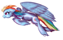 Size: 1920x1223 | Tagged: safe, artist:sintakhra, imported from derpibooru, rainbow dash, pegasus, pony, female, fluffy, flying, mare, simple background, smiling, solo, transparent background, unshorn fetlocks