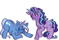 Size: 1280x872 | Tagged: safe, artist:peachdames, imported from derpibooru, starlight glimmer, trixie, pony, unicorn, female, lesbian, shipping, startrix