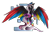 Size: 2353x1598 | Tagged: safe, artist:fluxittu, imported from derpibooru, oc, oc only, oc:flaming rainbow, alicorn, pony, colored wings, female, mare, multicolored wings, solo