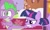 Size: 1174x715 | Tagged: safe, imported from derpibooru, screencap, spike, twilight sparkle, dragon, pony, unicorn, green isn't your color, bed, biting, female, male, mare, mirrored, tail, tail bite, tail pull