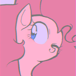 Size: 768x768 | Tagged: safe, artist:xp_r6, imported from derpibooru, pinkie pie, earth pony, pony, bust, chromatic aberration, cute, diapinkes, female, huge mane, mare, one eye closed, portrait, solo, wink