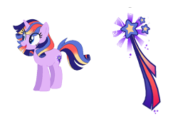 Size: 864x576 | Tagged: safe, artist:gallantserver, artist:thepegasisterpony, imported from derpibooru, oc, oc only, oc:valhalla stardust, pony, base used, magical lesbian spawn, offspring, parent:princess cadance, parent:twilight sparkle, parents:twidance, solo