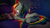 Size: 3840x2160 | Tagged: safe, artist:psfmer, imported from derpibooru, rainbow dash, pony, 3d, bed, book, butt, candle, candlelight, dock, female, laying on bed, lying on bed, moonlight, plot, reading, smiling, solo, source filmmaker, wonderbolts poster