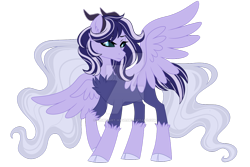 Size: 1024x683 | Tagged: safe, artist:azure-art-wave, imported from derpibooru, oc, oc only, oc:freya, pony, deviantart watermark, female, obtrusive watermark, offspring, parent:lord tirek, parent:princess luna, simple background, solo, transparent background, watermark