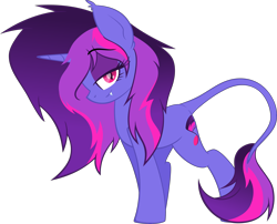 Size: 5000x4031 | Tagged: safe, artist:airfly-pony, derpibooru exclusive, imported from derpibooru, oc, oc only, oc:miranda, pony, unicorn, absurd resolution, bedroom eyes, leonine tail, looking at you, old design, png, rcf community, simple background, solo, transparent background