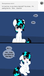 Size: 685x1166 | Tagged: safe, artist:allykai, artist:go-ask-frostfire, imported from derpibooru, oc, oc:frostfire, pegasus, pony, ask, tumblr