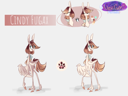 Size: 3160x2360 | Tagged: safe, artist:iheyyasyfox, imported from derpibooru, oc, oc only, oc:cindy fugax, pegasus, pony, female, mare, offspring, parent:bulk biceps, parent:fluttershy, parents:flutterbulk, reference sheet, solo