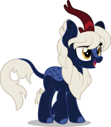 Size: 3500x3989 | Tagged: safe, artist:aeonkrow, imported from derpibooru, oc, oc only, oc:nightowl, kirin, high res, kirin oc, kirin-ified, simple background, smiling, solo, species swap, transparent background