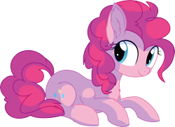 Size: 6885x5025 | Tagged: safe, artist:aureai-sketches, artist:cyanlightning, imported from derpibooru, pinkie pie, earth pony, pony, absurd resolution, chest fluff, cute, diapinkes, ear fluff, female, mare, simple background, sitting, solo, transparent background, vector