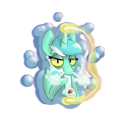 Size: 1000x1000 | Tagged: safe, artist:dfs, artist:difis, artist:dumbf, imported from derpibooru, lyra heartstrings, pony, unicorn, bong, drugs, female, looking at you, magic, simple background, smoke, smoking, solo, transparent background