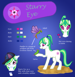 Size: 883x905 | Tagged: safe, artist:fermin-tenava, imported from derpibooru, oc, oc:starry eye, pony, friendship is courage, reference sheet